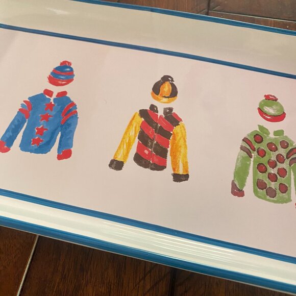 CE Corey The Race Jockey Painted Tart Tray Equestrian Horse Racing Portugal - Picture 5 of 12